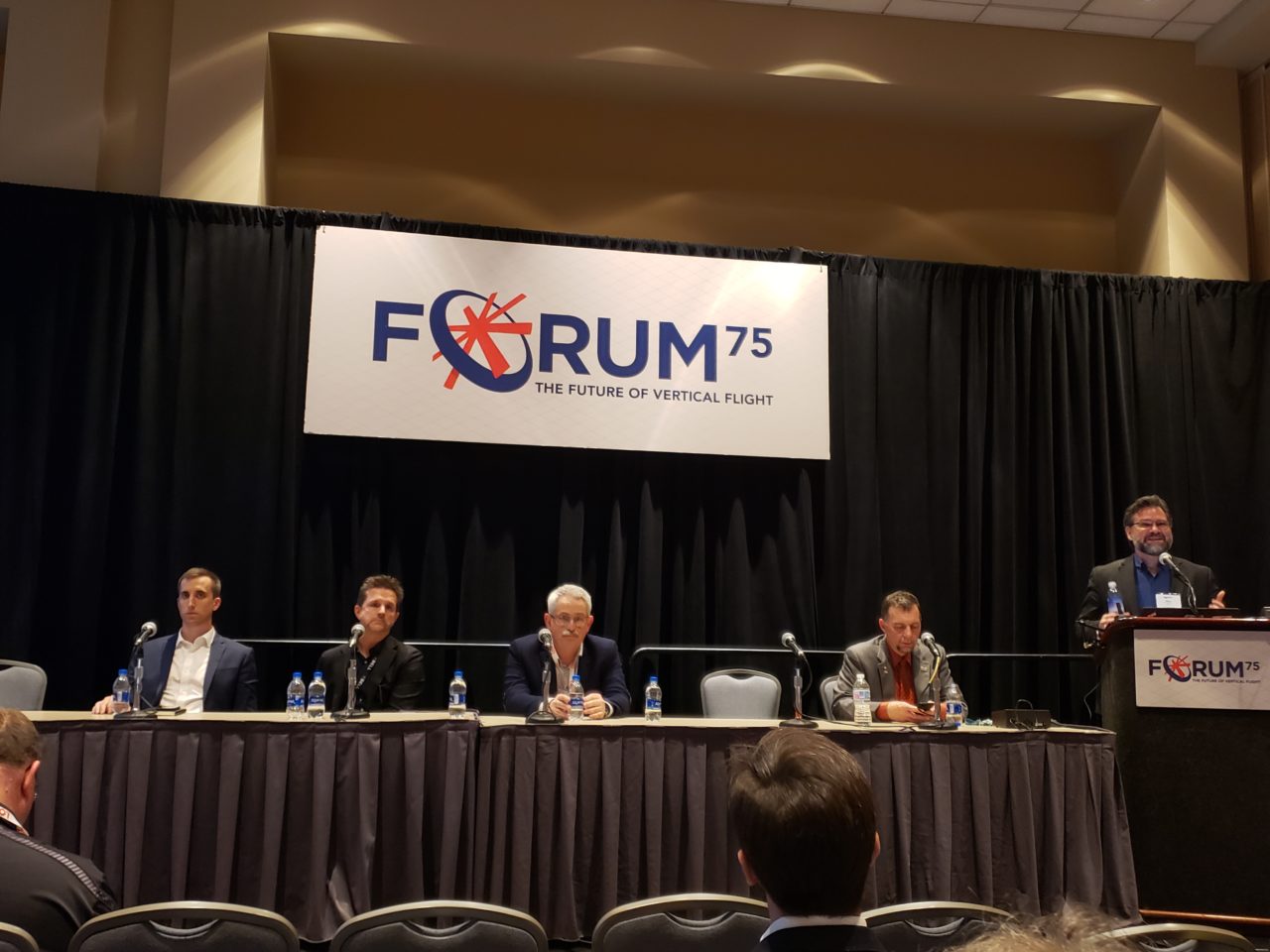 Uber's Mark Moore speaking at the VFS Forum in Philadelphia. (Nick Zazulia/AVI)